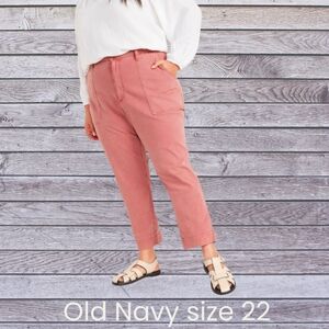 Old Navy 22 High Rise Straight Canvas Work Wear Pants NWT